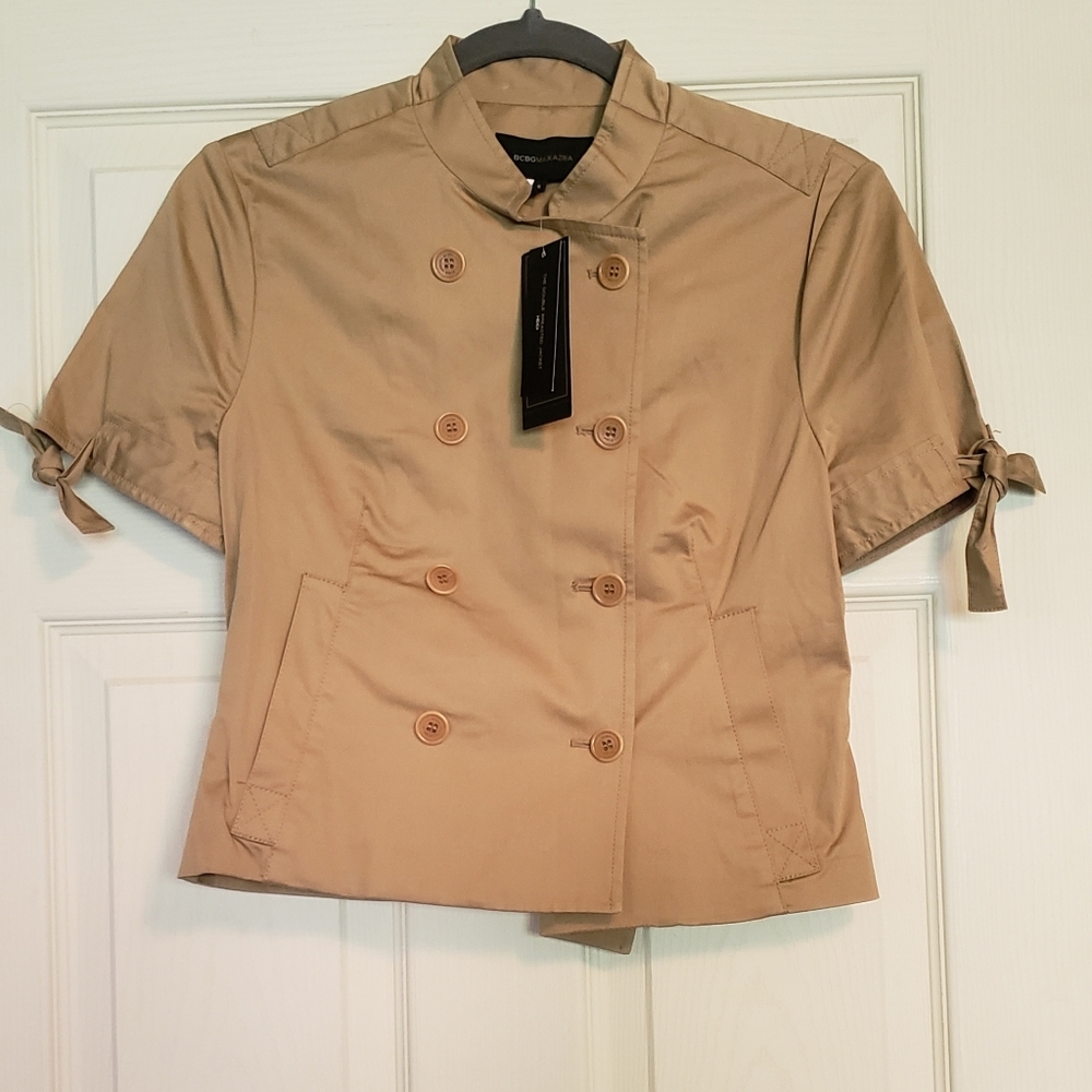 BCBGMAXAZRIA Heidi double-breasted crop jacket